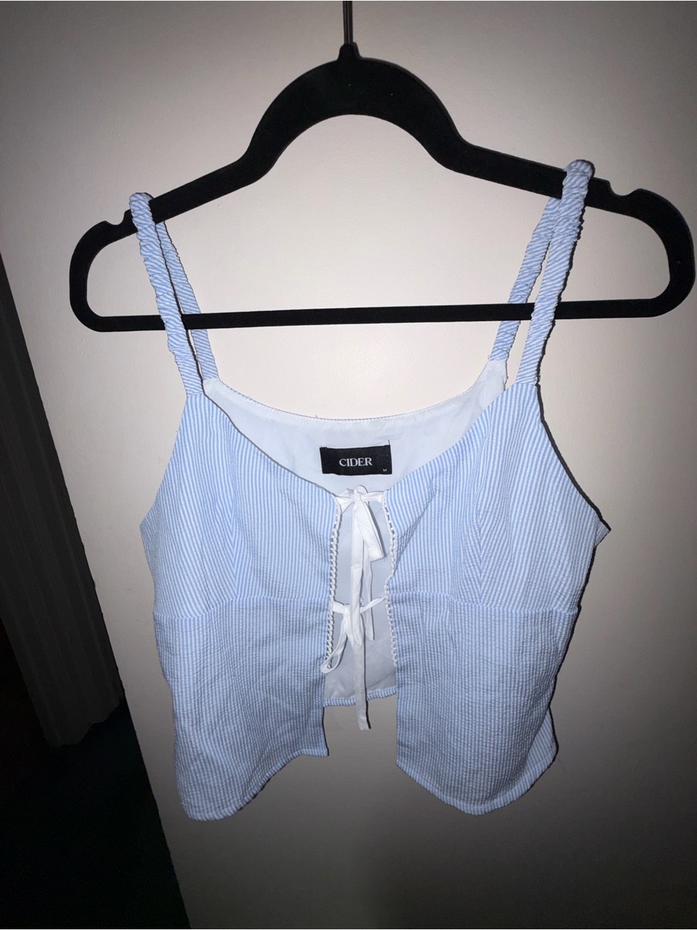 Cider Front Tie Shirt Size M
